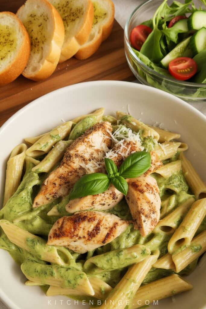 Creamy Chicken Pesto Pasta (Easy Dinner Recipe)