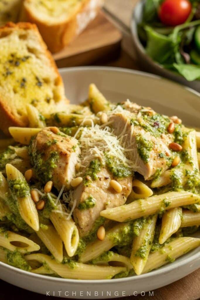 Creamy Chicken Pesto Pasta (Easy Dinner Recipe)