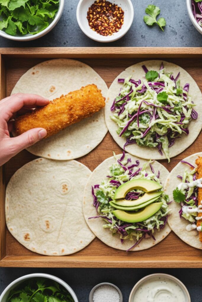 Crispy Fish Tacos with Cilantro Lime Slaw