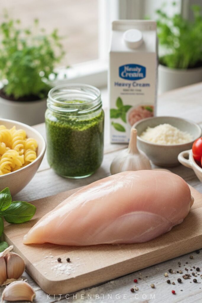 Creamy Chicken Pesto Pasta (Easy Dinner Recipe)