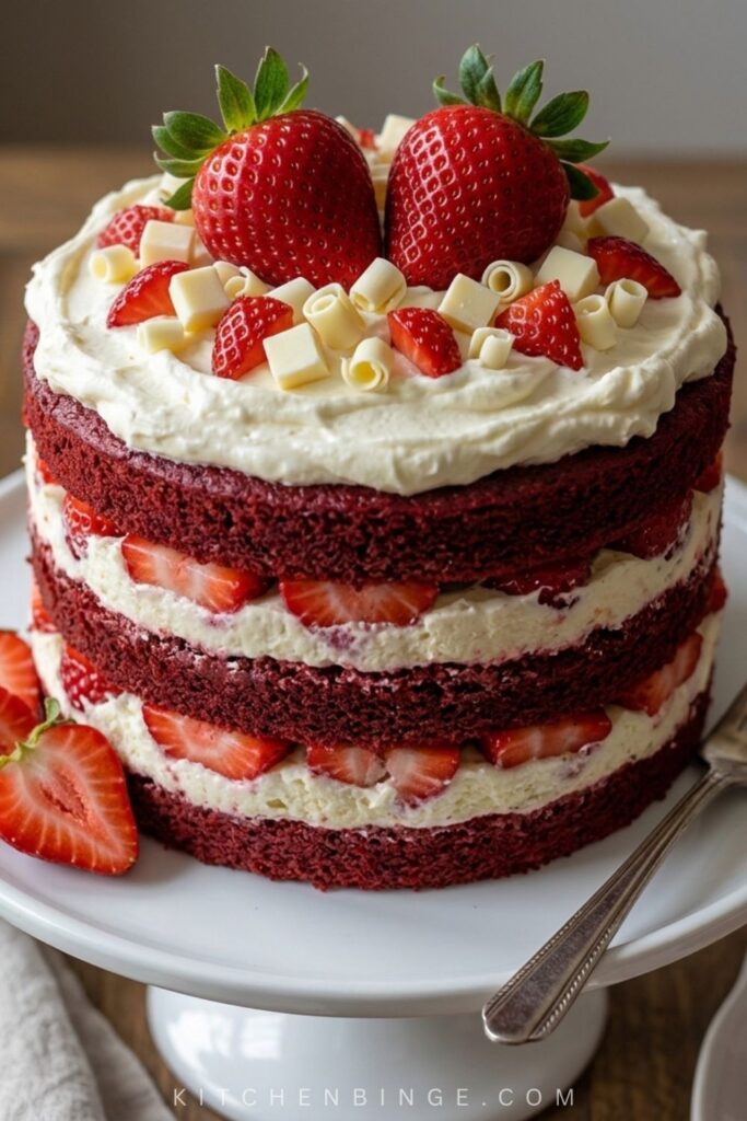 Strawberry Earthquake Cake