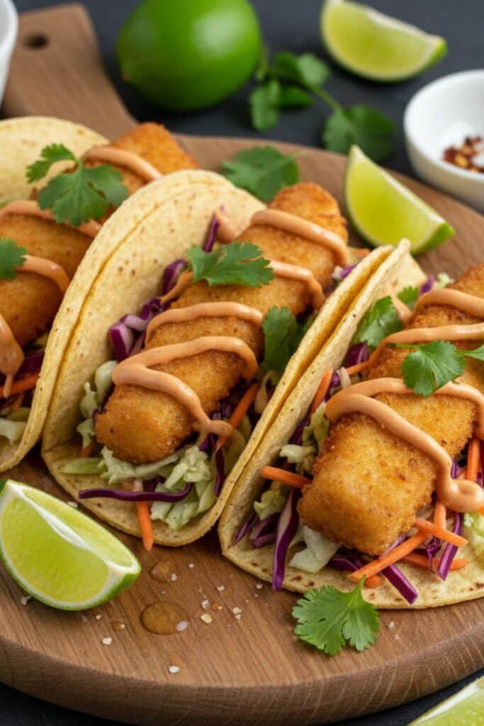 Crispy Fish Tacos with Cilantro Lime Slaw
