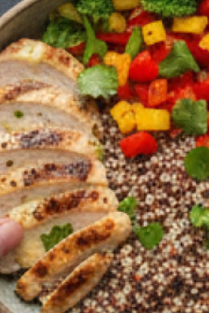 Lemon Herb Grilled Chicken Quinoa Bowl