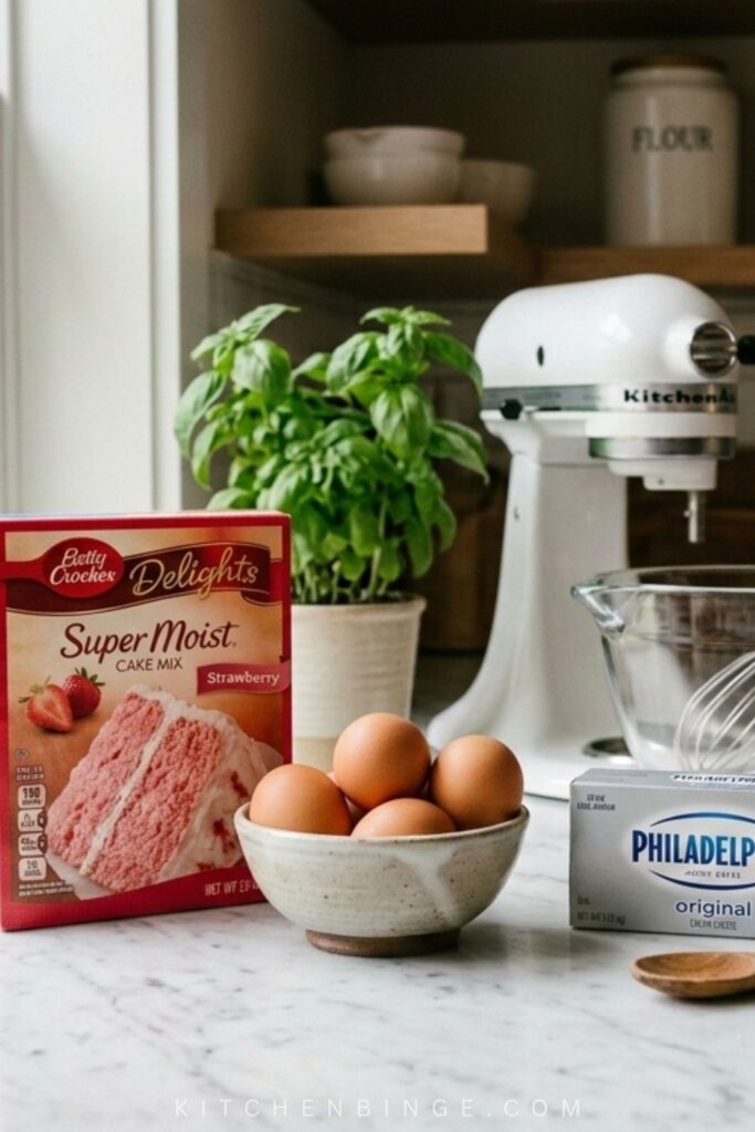 Strawberry Earthquake Cake Mix Cookies