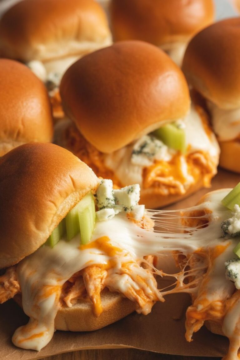 Buffalo Chicken Pizza Dip Sliders Recipe
