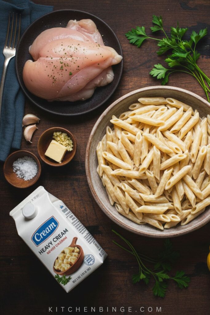 Chicken Alfredo with Penne Pasta Recipe
