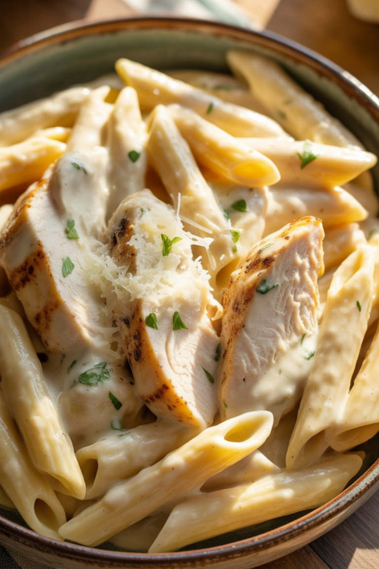 Chicken Alfredo with Penne Pasta Recipe