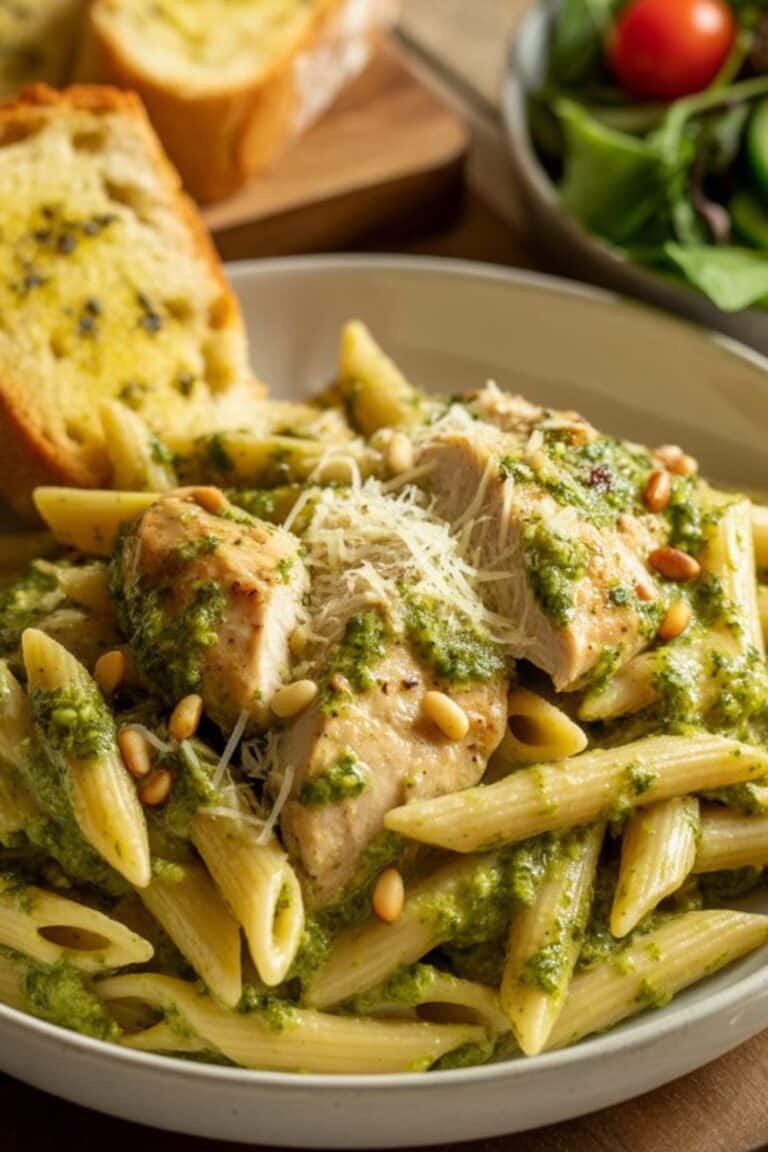 Creamy Chicken Pesto Pasta (Easy Dinner Recipe)