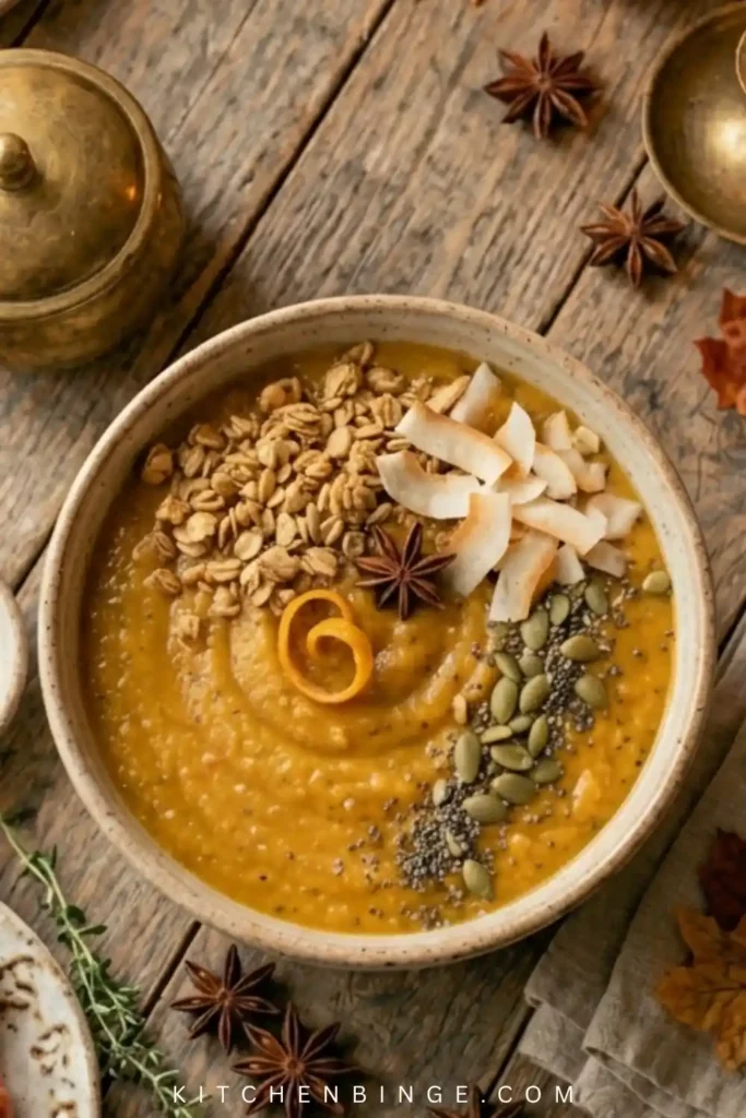 Healthy Pumpkin Spice Latte Smoothie Bowl (Starbucks Copycat!)