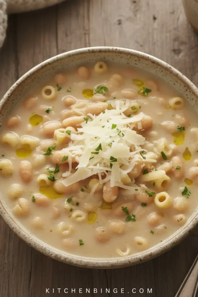 Creamy White Pasta Fagioli Soup Recipe