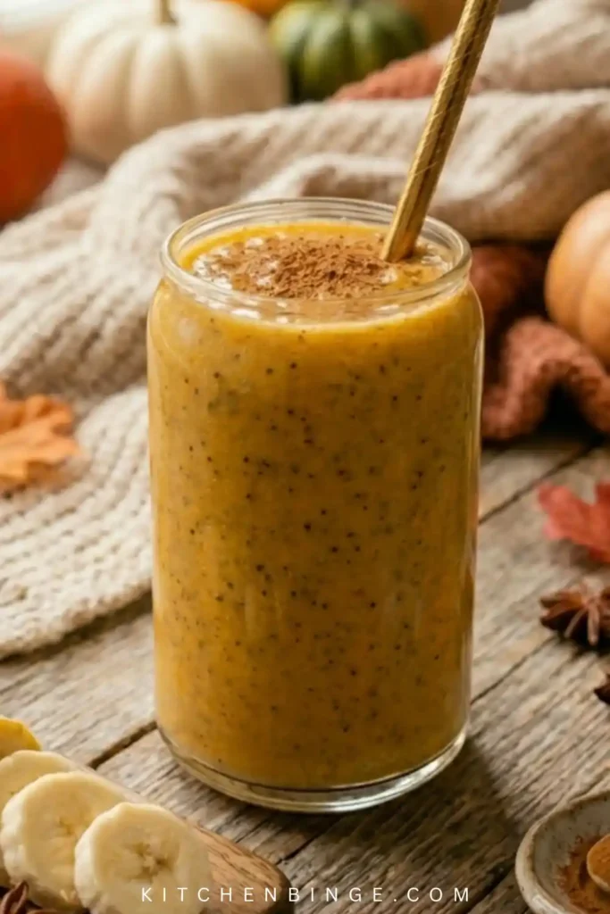 Healthy Pumpkin Spice Smoothie Recipe (Easy Fall Breakfast Drink)