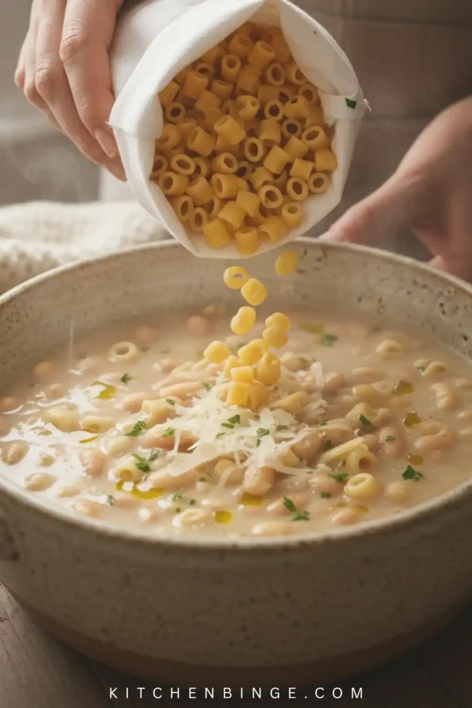 Creamy White Pasta Fagioli Soup Recipe