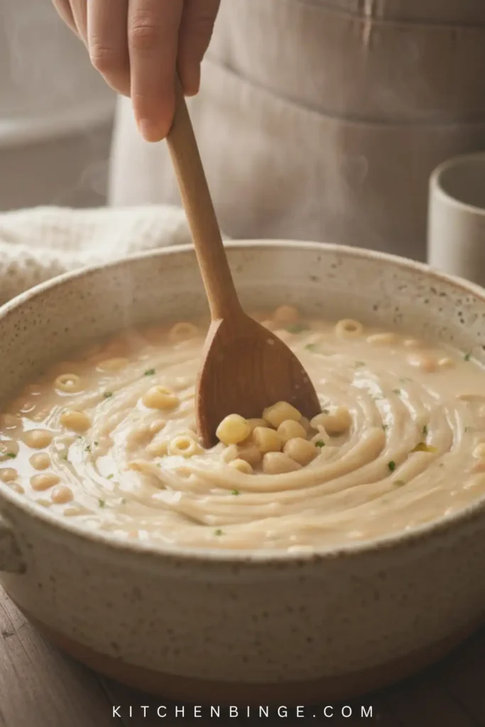 Creamy White Pasta Fagioli Soup Recipe
