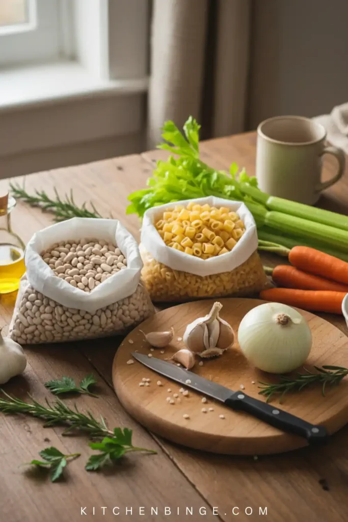 Creamy White Pasta Fagioli Soup Recipe