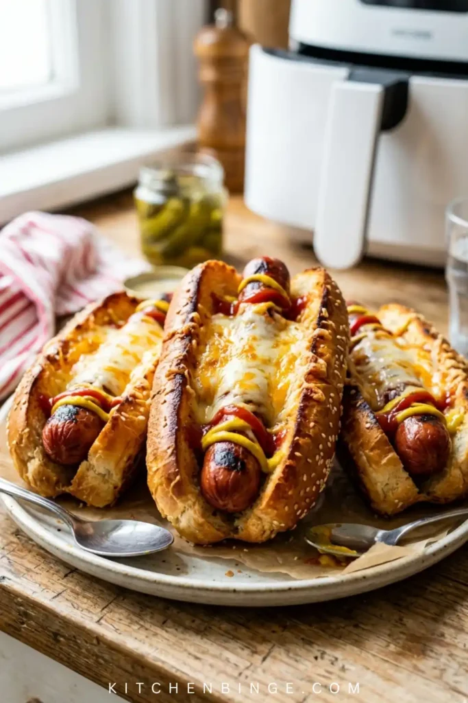 Best Easy Air Fryer Grilled Cheese Hot Dogs (Quick & Crispy)