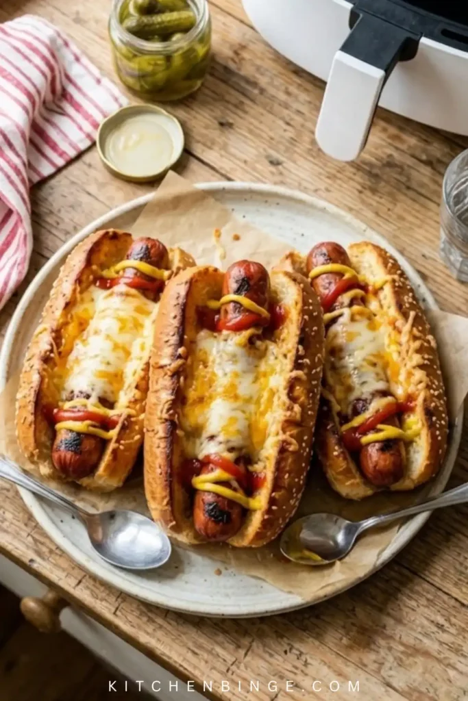 Best Easy Air Fryer Grilled Cheese Hot Dogs (Quick & Crispy)