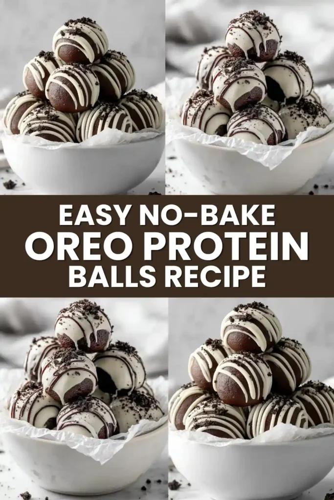 Healthy Oreo Protein Balls (Cookies & Cream Cheese Energy Bites)