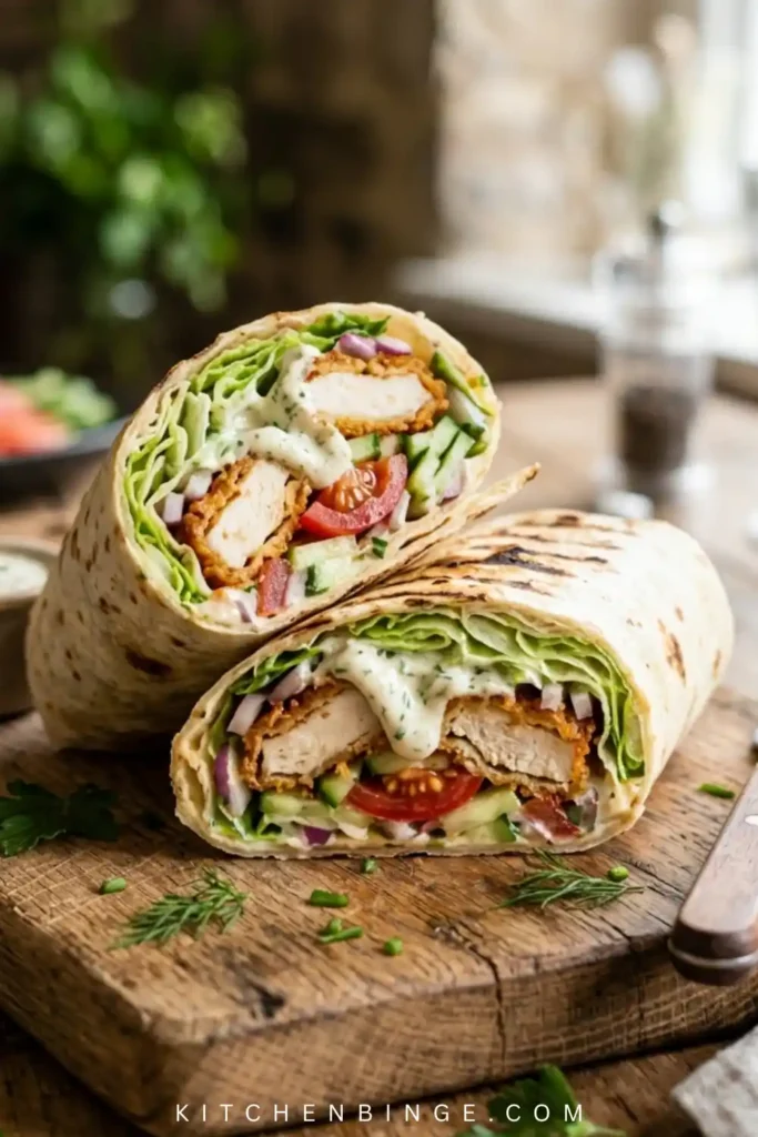 Chicken Bacon Ranch Wrap (Best Crispy Wrap For Lunch)