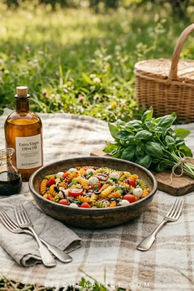 Fresh & Easy Caprese Pasta Salad Recipe