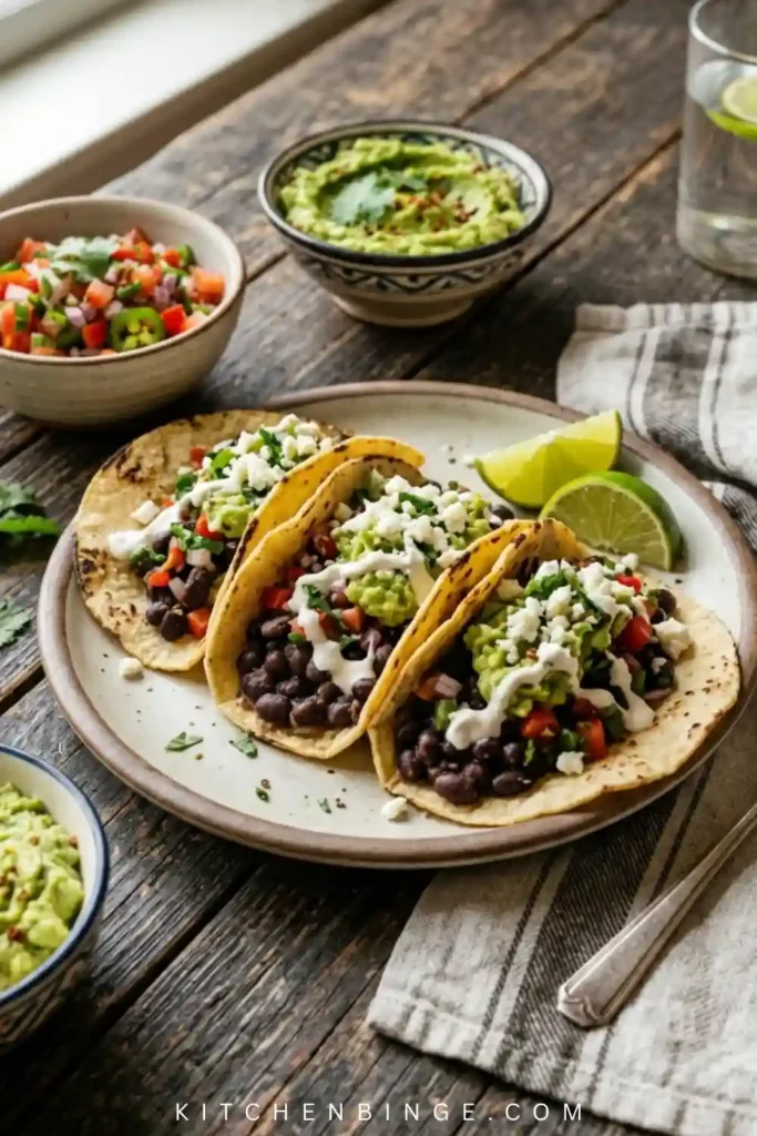 Healthy Black Bean Tacos (Easy Vegan Whole Food Recipes)