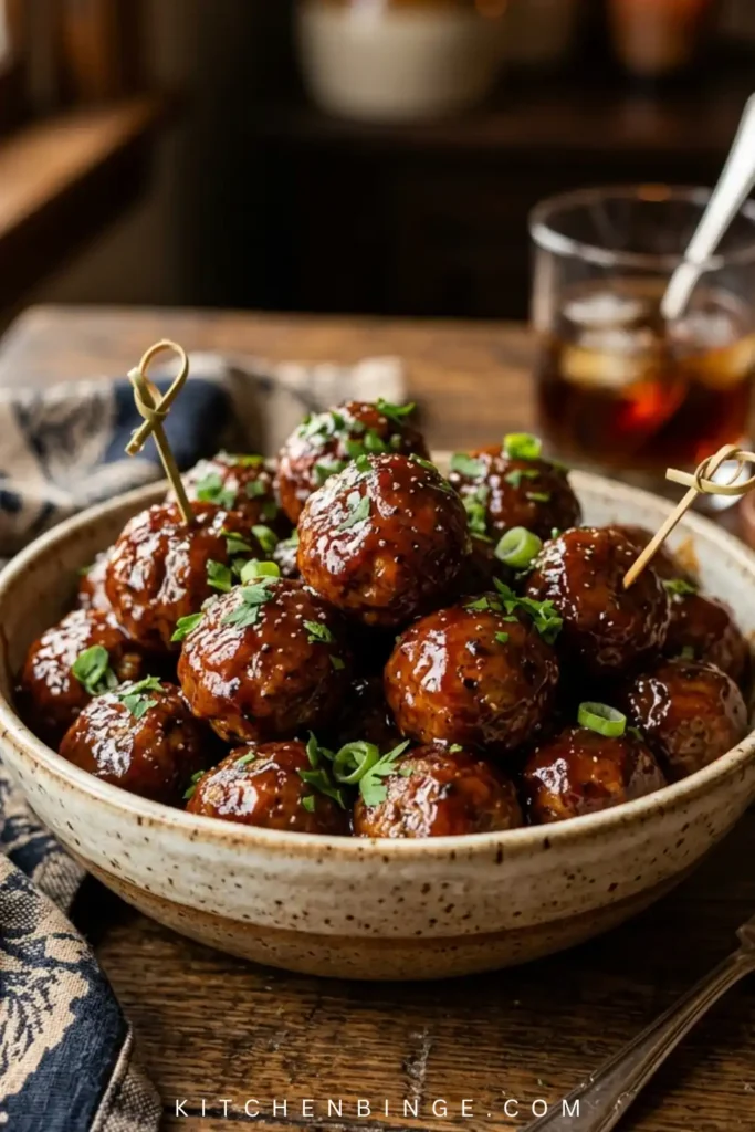 Crockpot Bourbon BBQ Meatballs Recipe
