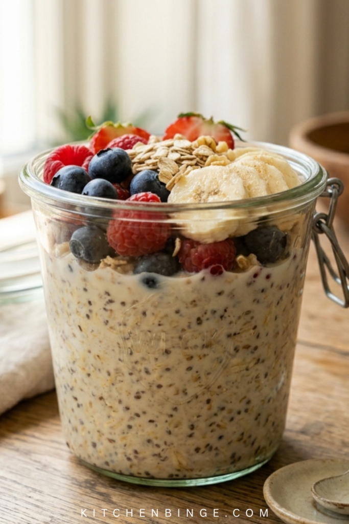 Healthy Creamy Overnight Oats Recipe : A Perfect Dessert-Inspired Breakfast