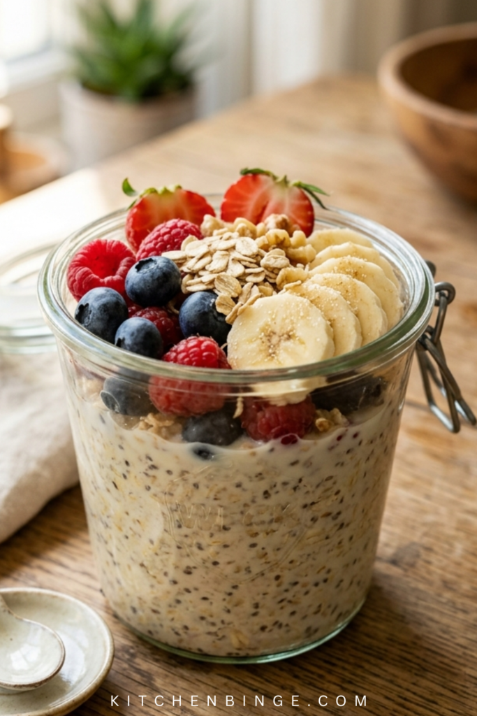 Healthy Creamy Overnight Oats Recipe : A Perfect Dessert-Inspired Breakfast