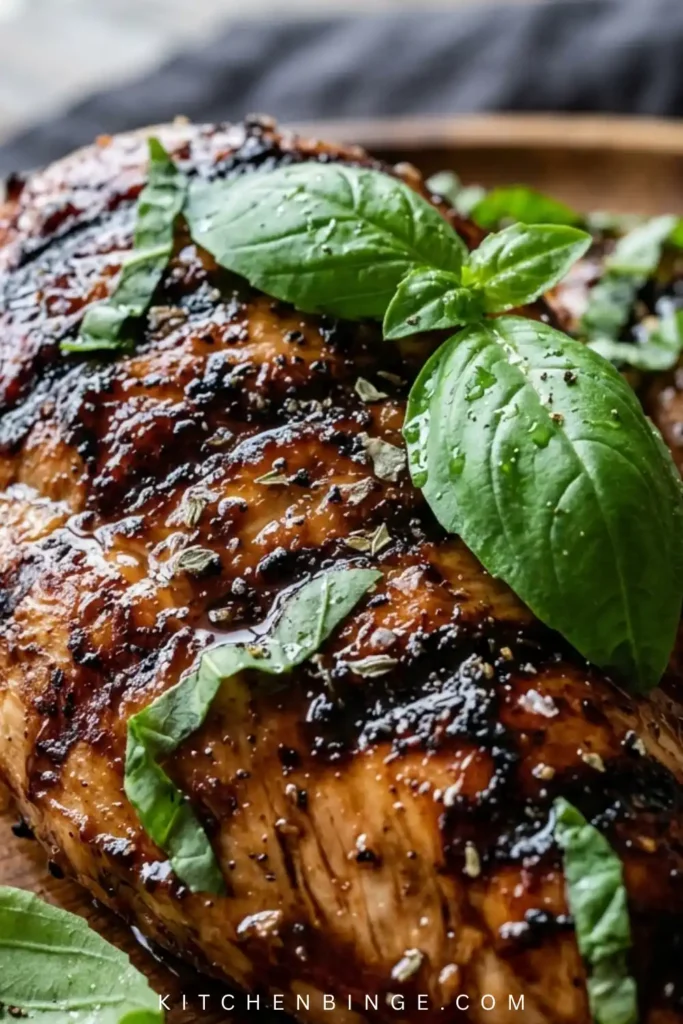 Grilled Balsamic Chicken with Tomatoes & Basil Recipe